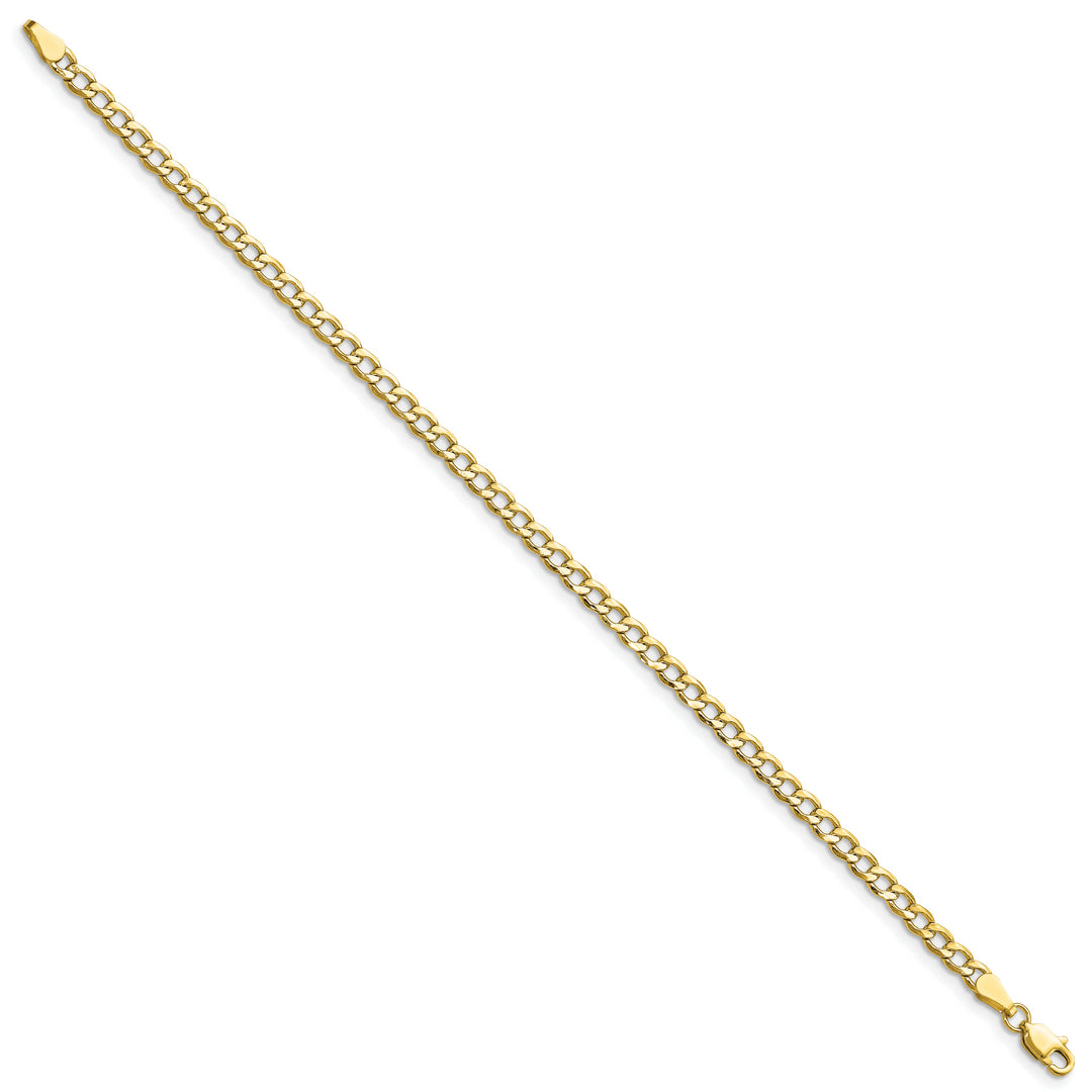 10k 3.35mm Semi-Solid Curb Link Chain