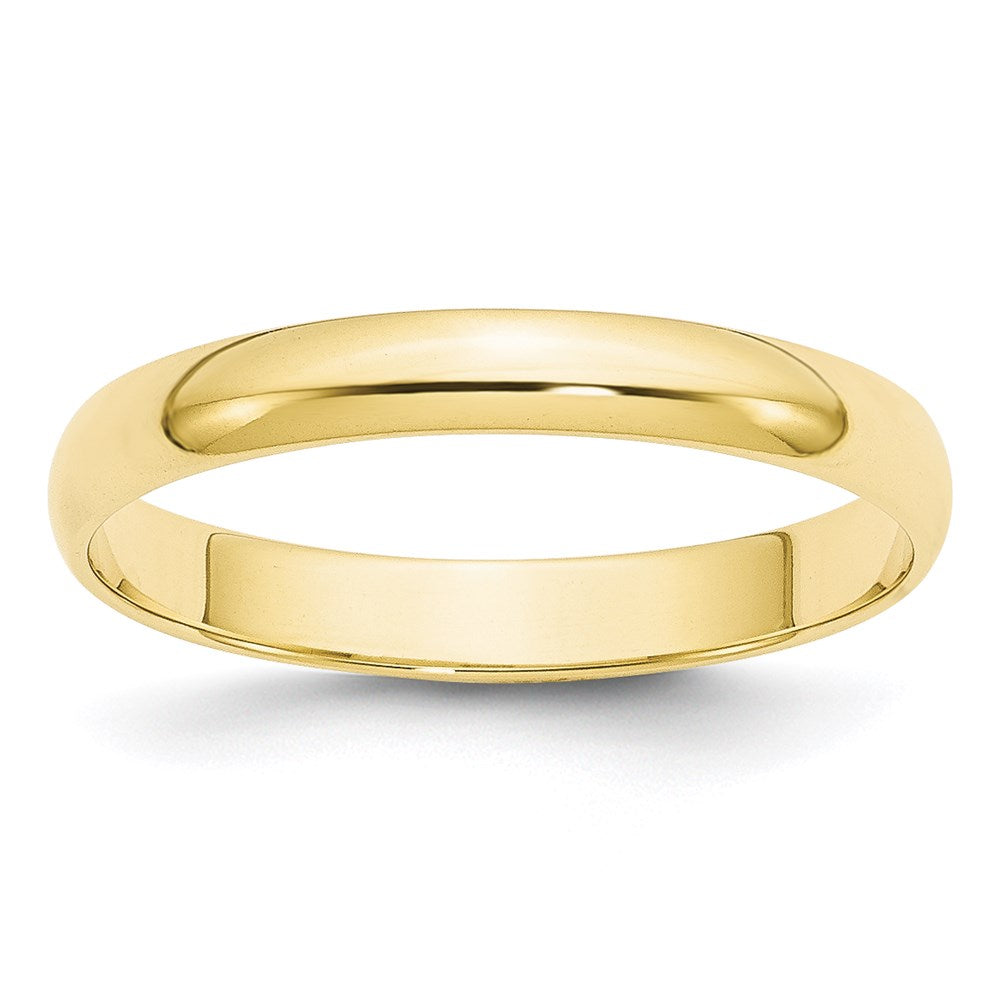 10KY 3mm LTW Half Round Band Size 9