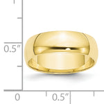 Load image into Gallery viewer, 10KY 6mm LTW Half Round Band Size 8.5
