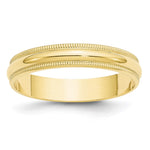 Load image into Gallery viewer, 10KY 4mm LTW Milgrain Half Round Band Size 10.5
