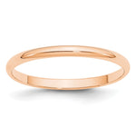 Load image into Gallery viewer, 10k Rose Gold 2mm LTW Half Round Band Size 6
