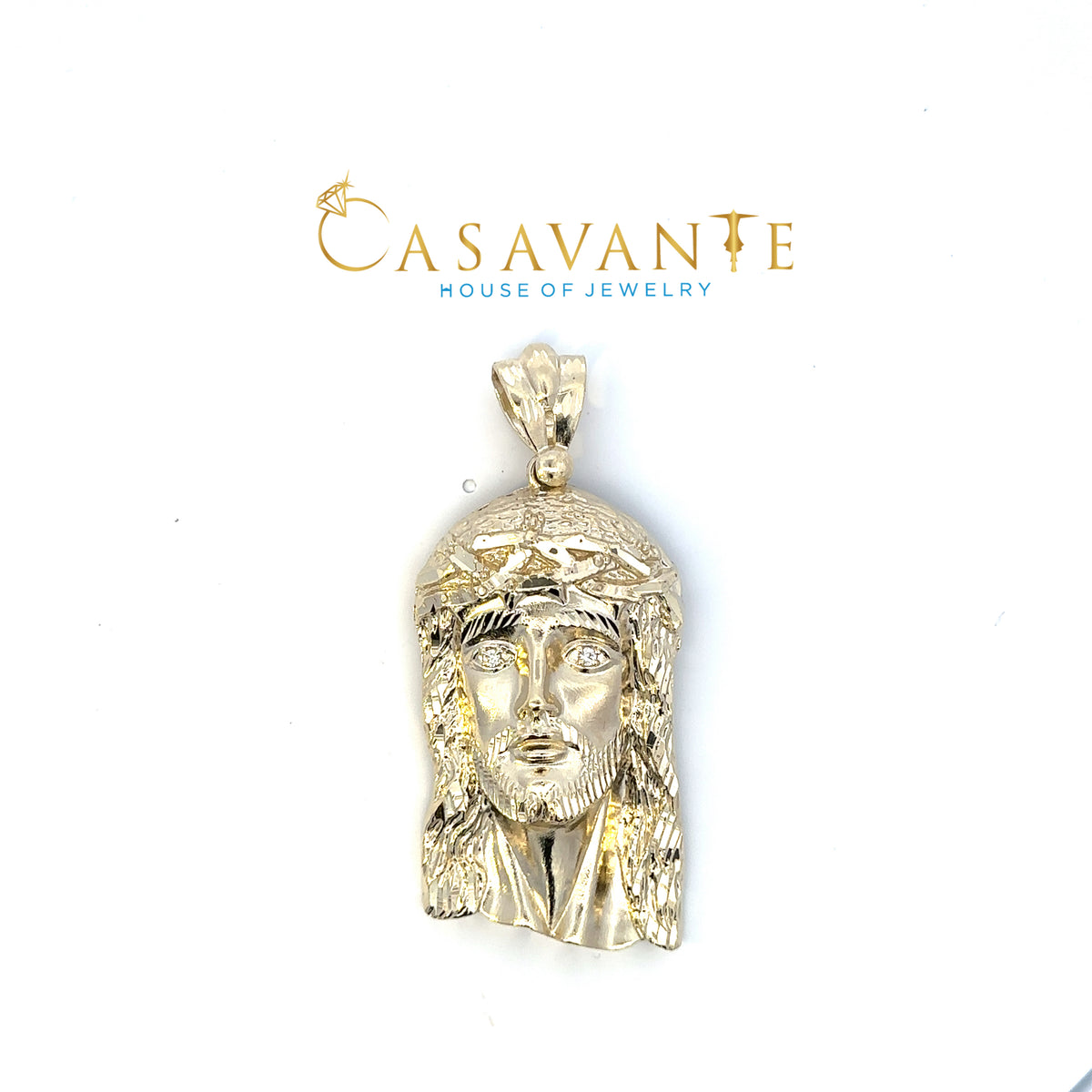 10K Yellow Gold Custom Crafted Jesus Pendant