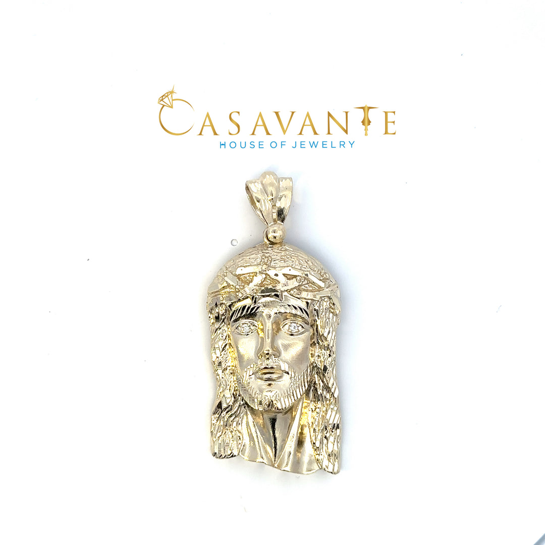 10K Yellow Gold Custom Crafted Jesus Pendant