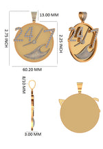 Load image into Gallery viewer, 10K Solid Gold &amp; Lab Diamond Custom 24/7 Pendant.

