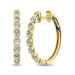 Load image into Gallery viewer, 14K Yellow Gold 1/3 Ct.Tw. Diamond Hoop Earrings
