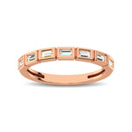 Load image into Gallery viewer, 14K Rose Gold 1/4 Ct.Tw. Diamond Straight Buggete Stackable Band

