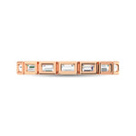 Load image into Gallery viewer, 14K Rose Gold 1/4 Ct.Tw. Diamond Straight Buggete Stackable Band
