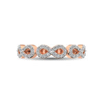 Load image into Gallery viewer, 14K Rose Gold 1/4 Ct.Tw. Diamond Open Frame Stackable Band
