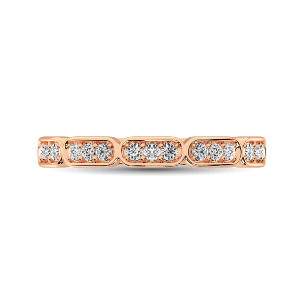14K Rose Gold 1/5 Ct.Tw. Diamond Stackable Band