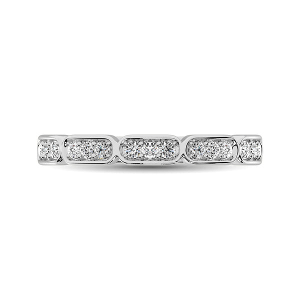 14K White Gold 1/5 Ct.Tw. Diamond Stackable Band