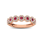 Load image into Gallery viewer, 14K Rose Gold 5/8 Ct.Tw. Diamond &amp; Ruby Stackable Band
