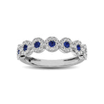 Load image into Gallery viewer, 14K White Gold 5/8 Ct.Tw. Diamond &amp; Blue Sapphire Stackable Band
