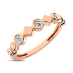 Load image into Gallery viewer, 14K Rose Gold 1/6 Ct.Tw. Diamond Bezel Set Stackable Band

