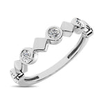 Load image into Gallery viewer, 14K White Gold 1/6 Ct.Tw. Diamond Bezel Set Stackable Band
