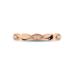Load image into Gallery viewer, 14K Rose Gold 1/10 Ct.Tw. Diamond Marquise Shape Stackable Band
