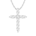 Load image into Gallery viewer, 10K 1.00CT Certified Lab Grown Diamond Cross Pendant
