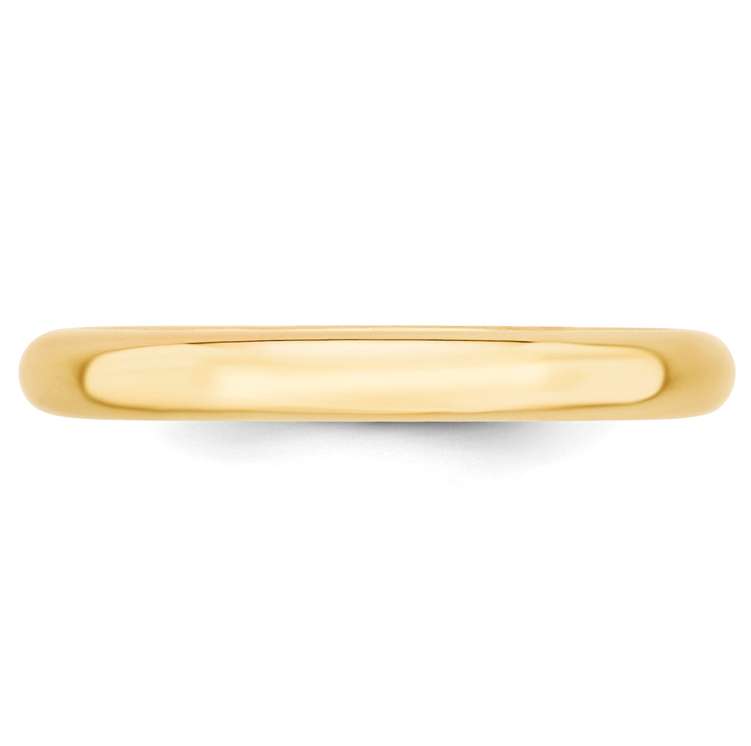 14KY 3mm Standard Comfort Fit Wedding Band Size 7