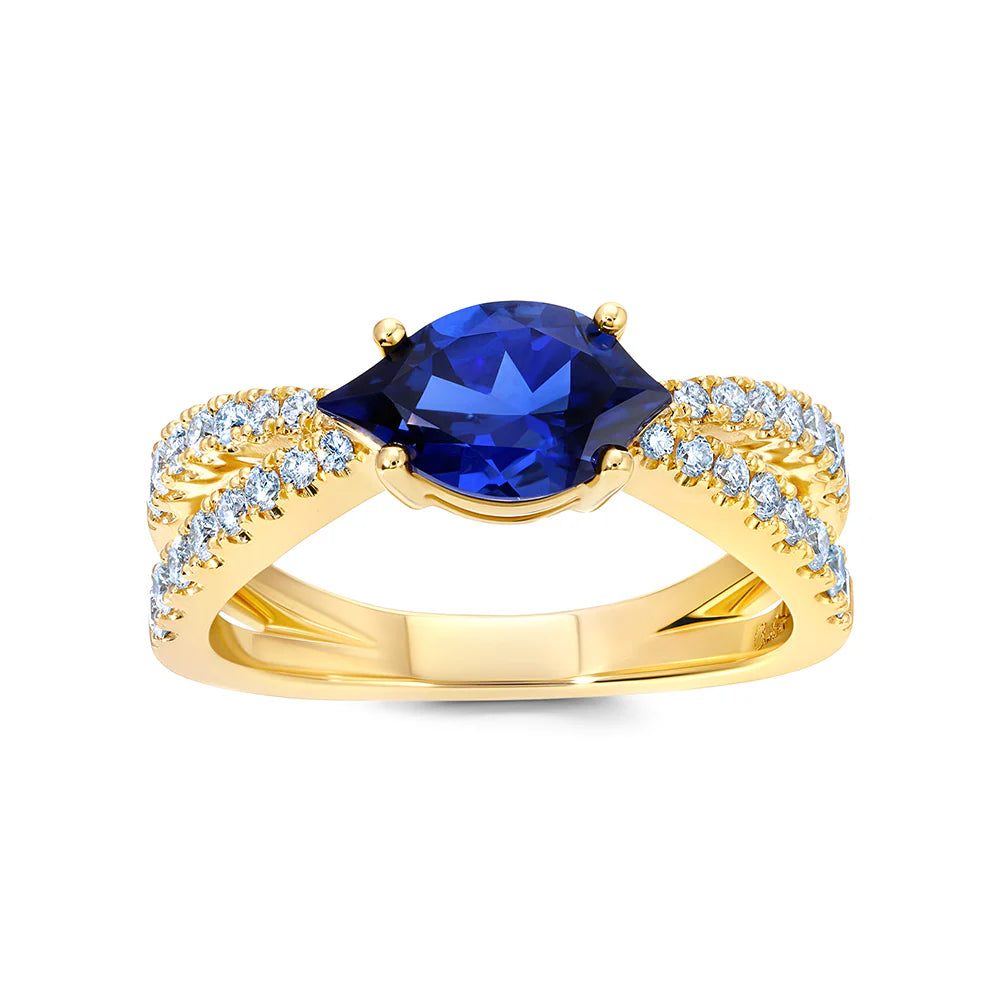 Blue Sapphire Ring CR14998YBS