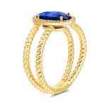 Load image into Gallery viewer, Blue Sapphire Ring CR15025YBS
