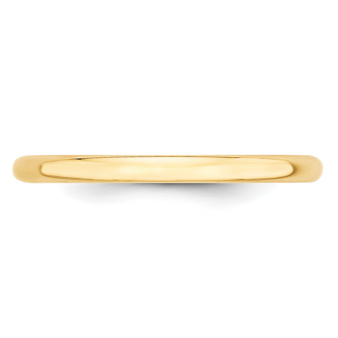 14KY 2mm LTW Half Round Band Size 7