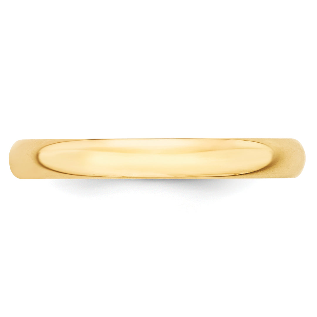14KY 3mm LTW Half Round Band Size 7
