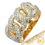 Load image into Gallery viewer, 10KY 1.65CTW DIAMOND MIAMI CUBAN MENS RING
