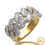 Load image into Gallery viewer, 10KY 1.15CTW BAGUETTE DIAMOND MIAMI CUBAN MENS

