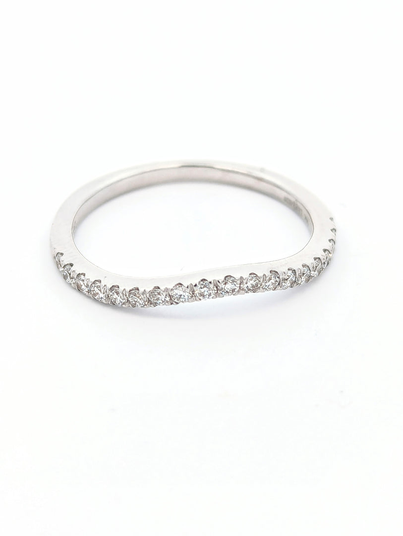 14k White gold Lab Grown diamond wedding band 0.25 ct.
