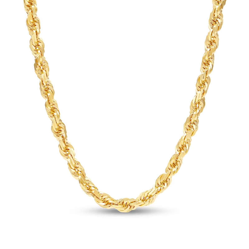 10K Solid Rope Chain 3mm 28 Inches