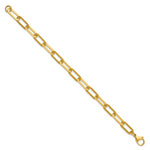 Load image into Gallery viewer, Stainless Steel Polished Yellow IP Open Paperclip Link 7.75in Chain Bracel
