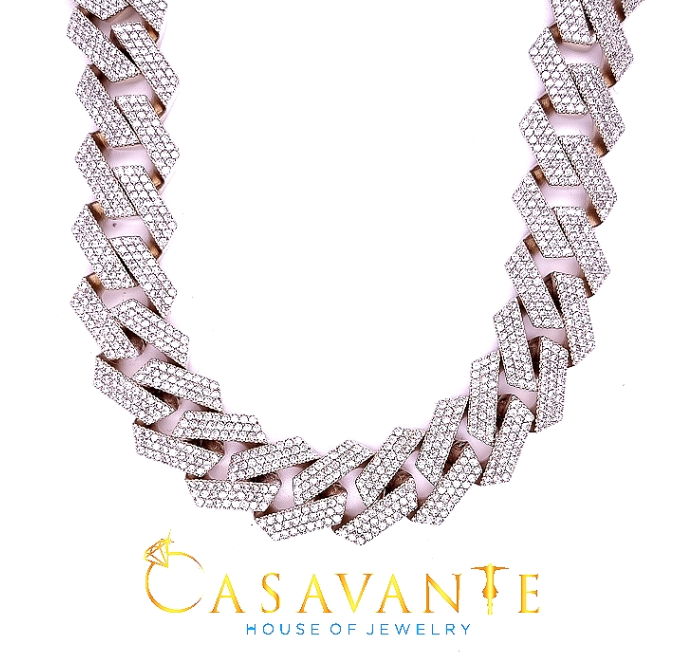 10K Yellow Gold Monaco CZ Chain / 18inch / 12mm