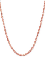 Load image into Gallery viewer, 10k Solid gold rose tone rope chain. 22 inch 3mm
