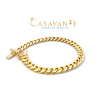 Load image into Gallery viewer, 14k Yellow gold solid Cuban bracelet 7.5 inches
