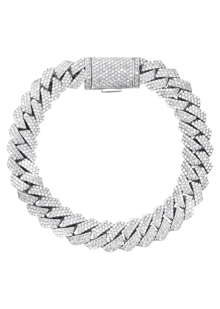 Copy of .925 Sterling Silver Moissanite Miami Cuban Bracelet