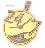 Load image into Gallery viewer, 10K Solid Gold &amp; Lab Diamond Custom 24/7 Pendant.
